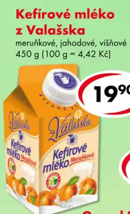 CBA Valašská kefírové mléko meruňkové nabídka