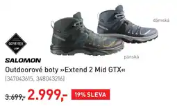 Intersport Salomon outdoorové boty extend 2 mid gtx nabídka