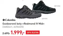 Intersport Columbia outdoorové boty »redmond iv mid« nabídka