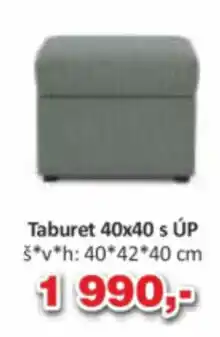 Taburet 40x40 s ÚP