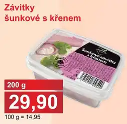 PLUS JIP Gastro šunkové závitky s křenem nabídka