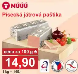 PLUS JIP Múúú Písecká játrová paštika nabídka