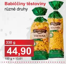 PLUS JIP Babiččiny těstoviny nabídka