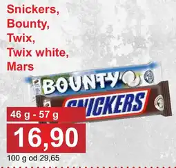 PLUS JIP Snickers, Bounty, Twix, Twix white, Mars nabídka