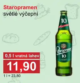 PLUS JIP Staropramen světlé výčepní nabídka