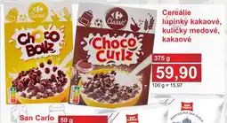 PLUS JIP Cereálie lupínky kakaové, kuličky medové, kakaové nabídka