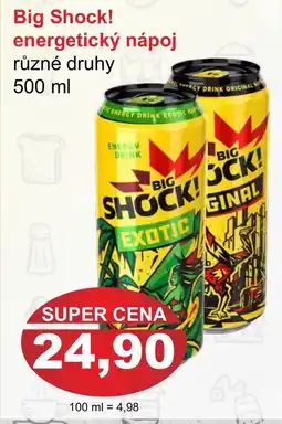 PLUS JIP Big Shock! energetický nápoj nabídka