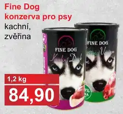 PLUS JIP Fine Dog konzerva pro psy kachní, zvěřina nabídka