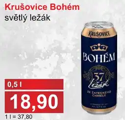 PLUS JIP Krušovice Bohém světlý ležák nabídka