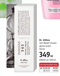 dm drogerie Dr. Althea 345 Relief Cream nabídka
