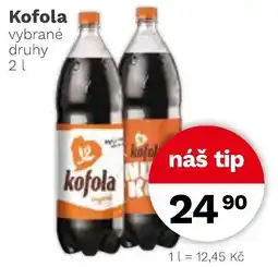 Konzum Kofola vybrané druhy nabídka