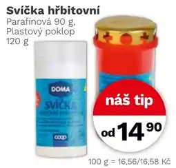 Konzum Doma svíčka hřbitovní nabídka