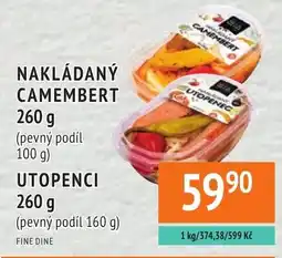 Coop hb Fine Dine nakládaný camembert utopenči nabídka