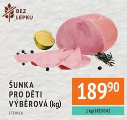 Coop hb Steinex šunka pro děti výběrová nabídka