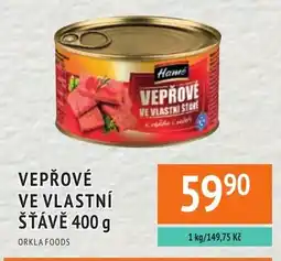 Coop hb Hamé vepřové ve vlastní šťáve nabídka