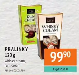 Coop hb Chocolate Guru pralinky whisky cream, rum cream nabídka