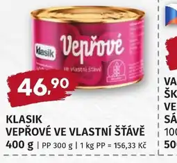Coop hb Masik vepřové ve vlastní šťávě nabídka
