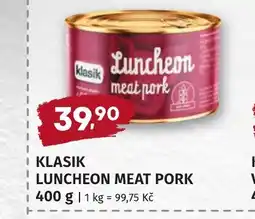 Coop hb Klasik luncheon meat pork nabídka
