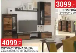 Baumax Obývací stěna salsa nabídka
