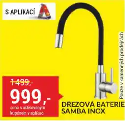 Baumax Samba inox dřezová baterie nabídka