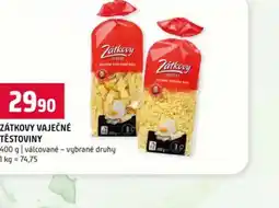 Terno Zátkovy vaječné těstoviny nabídka