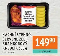 Coop hb Krajan czech kachní stehno, červené zelí, bramborový knedlík nabídka