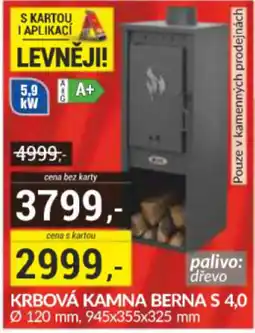 Baumax Berná krbová kamna s 4,0 nabídka