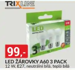 Baumax Trixline led žárovky a60 3 pack nabídka