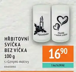 Coop hb Krab Brno hřbitovní svíčka bez víčka nabídka