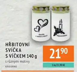 Coop hb Krab Brno hřbitovní svíčka s víkem nabídka