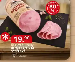 Potraviny CZ Kostlecké uzeniny řeznická šunka výběrová nabídka