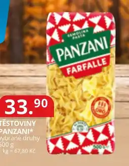 Potraviny CZ Panzani farfalle nabídka