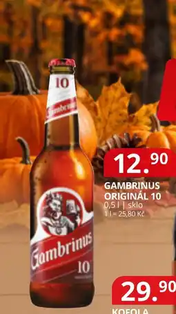 Potraviny CZ Gambrinus originál 10 nabídka