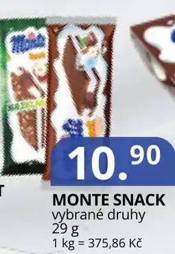 Potraviny CZ Monte snack nabídka