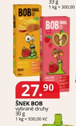 Potraviny CZ Šnek bob vybrané druhy nabídka