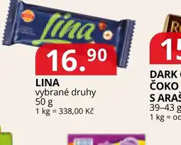 Potraviny CZ Lina vybrané druhy nabídka
