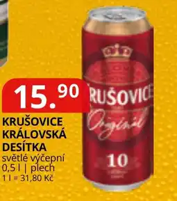Potraviny CZ Krušovice královská desítka nabídka