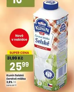 TEMPO Kunín Selské čerstvé mléko nabídka