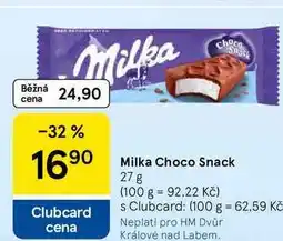 Tesco Milka Choco Snack nabídka
