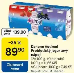 Tesco Danone Actimel Probiotický jogurtový nápoj, 12× nabídka