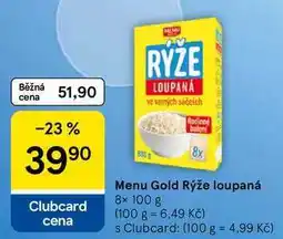 Tesco Menu Gold Rýže loupaná, 8× nabídka