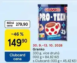 Tesco Granko, 330 g, více druhů nabídka