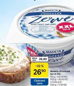 Tesco Madeta Jihočeské žervé XXL, 150 g, více druhů nabídka
