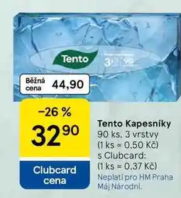Tesco Tento Kapesníky, 90 ks, 3 vrstvy nabídka