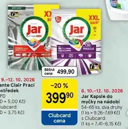 Tesco Jar Kapsle do myčky na nádobí, 54-65 ks, dva druhy nabídka