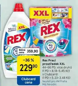 Tesco Rex Prací prostředek XXL, 44-66 PD, více druhů nabídka