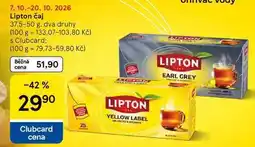 Tesco Lipton čaj, 37.5-50 g, dva druhy nabídka