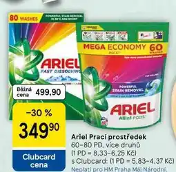 Tesco Ariel Prací prostředek, 60-80 PD, více druhů nabídka