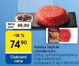 Tesco Polička Tatarák z hovězí kýty nabídka