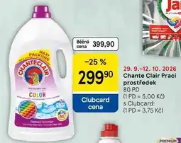 Tesco Chante Clair Prací prostředek, 80 PD nabídka